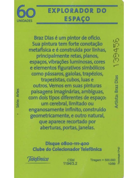 TELEFONICA - SERIE ARTES - EXPLORADOR DO ESPAÇO