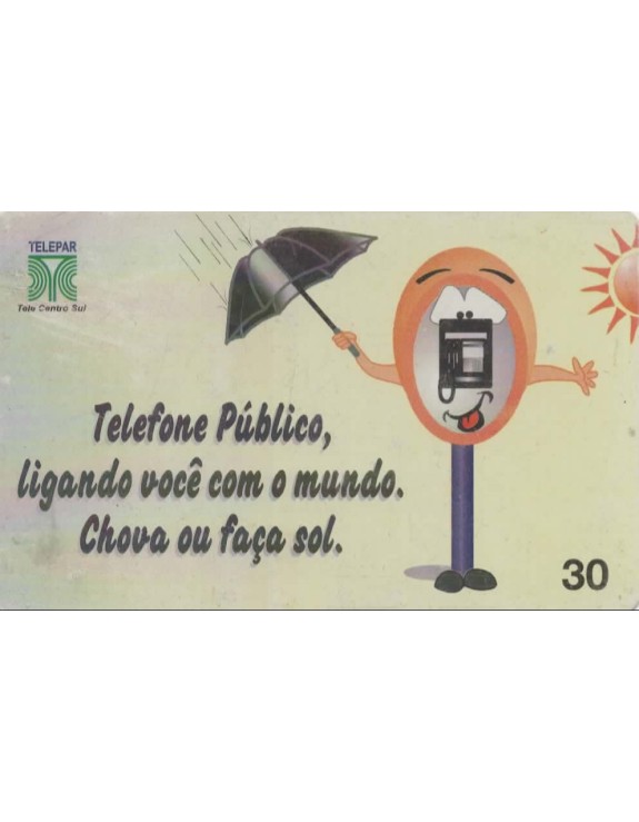 TELEFONE PUBLICO LIGANDO VOCE COM O MUNDO CHOVA OU FAÇA SOL