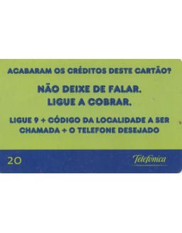 TELEFONICA - CHAMADAS A COBRAR
