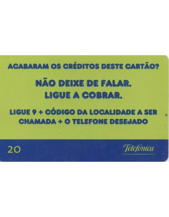 TELEFONICA - CHAMADAS A COBRAR