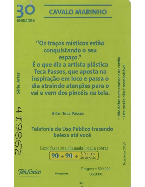 TELEFONICA - SERIE ARTES - CAVALO MARINHO