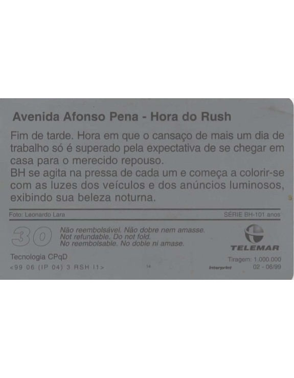 TELEMAR - AVENIDA AFONSO PENA - HORA RO RUSH