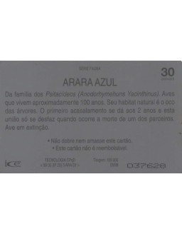 TELEMAT - SERIE FAUNA - ARARA AZUL