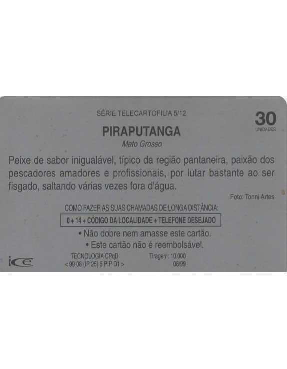 TELEMAT - SERIE TELECARTOFILIA 05/12 - PIRAPUTANGA
