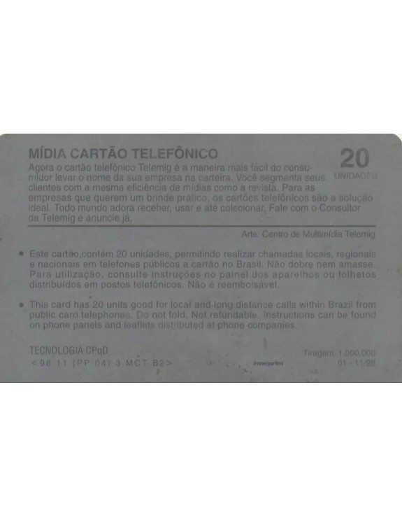 TELEMIG - MIDIA CARTAO TELEFONICO