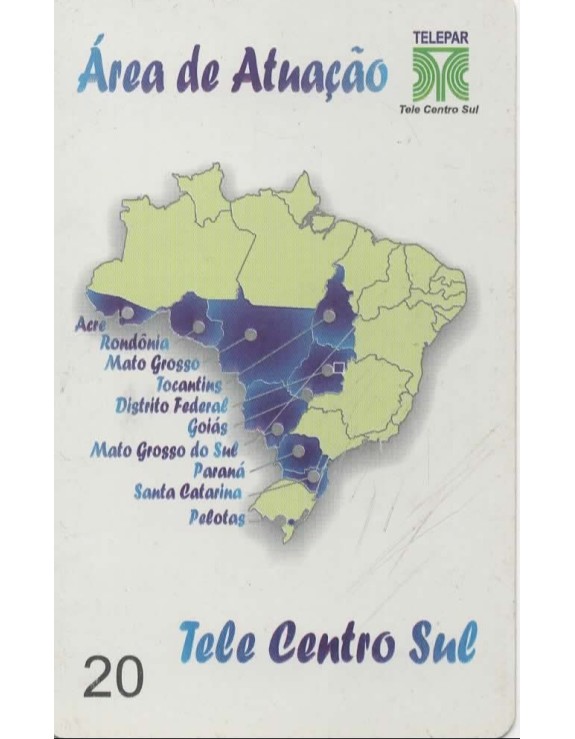 TELEPAR - AREA DE ATUAÇÃO - TELE CENTRO SUL