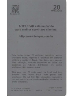 TELEPAR - AREA DE ATUAÇÃO - TELE CENTRO SUL