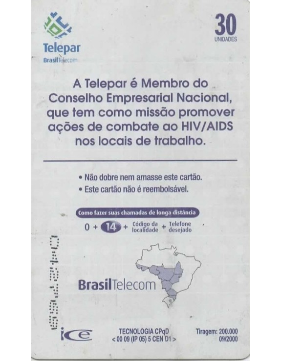 TELEPAR - DST E AIDS - 1 SEMINARIO DO CONSELHO EMPRESARIAL NACIONAL SOBRE PREVENÇAO DO HIV/AIDS