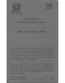 TELEPAR INFORMA - PREÇOS OFICIAIS DAS FICHAS E CARTOES TELEFONICOS