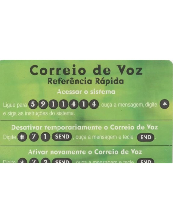 TELEPAR CELULAR - CORREIO DE VOZ
