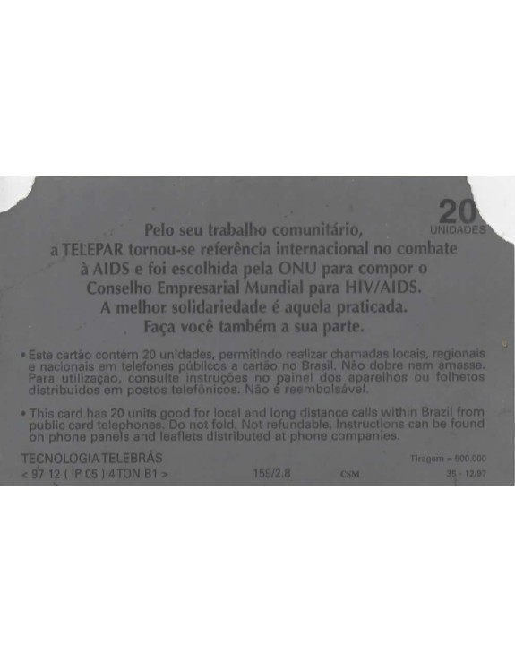 TELEPAR E ONU - JUNTAS CONTRA AIDS
