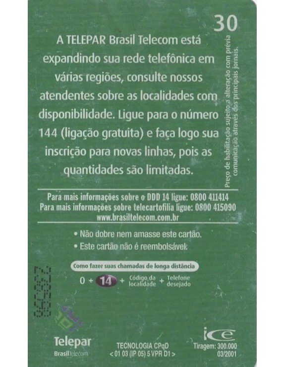 TELEPAR - LINHAS TELEFONICAS