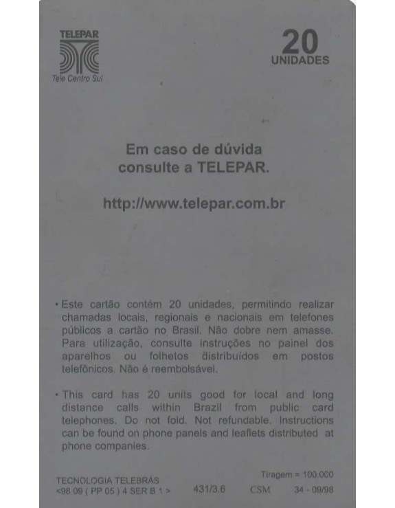 TELEPAR - SERVIÇOS ESPECIAIS