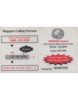 CARTAO TELEFONICO - THE PHOENIX CARD