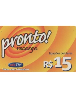 TIM - CREDITOS TELEFONICOS - PRONTO RECARGA 15,00