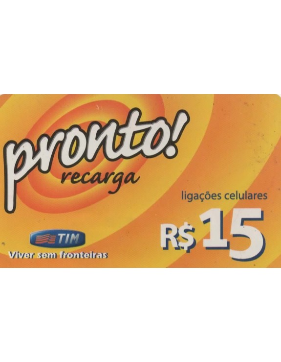 TIM - CREDITOS TELEFONICOS - PRONTO RECARGA 15,00