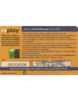 TIM - CREDITOS TELEFONICOS - PRONTO RECARGA 15,00