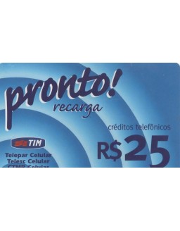 TIM CREDITOS TELEFONICOS - PRONTO RECARGA 25,00
