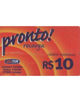TIM - CREDITOS TELEFONICOS - PRONTO RECARGA 10,00