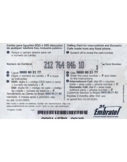 EMBRATEL - VARIG BRASIL 75 - DDD E DDI
