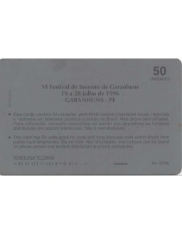 VI FESTIVAL DE INVERNO DE GARANHUNS - PE 19 A 28 DE JULHO DE 1996