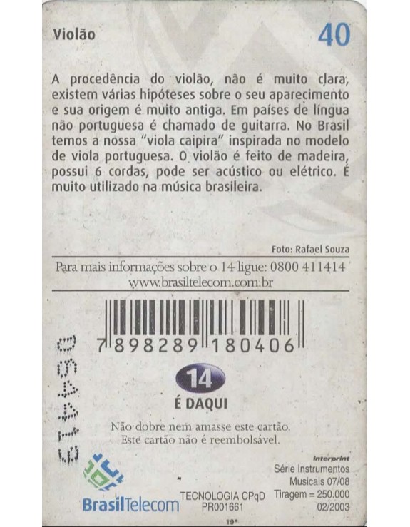 SERIE INSTRUMENTOS MUSICAIS 07/08 - VIOLAO